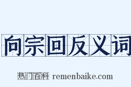 向宗回反义词是什么意思的图片